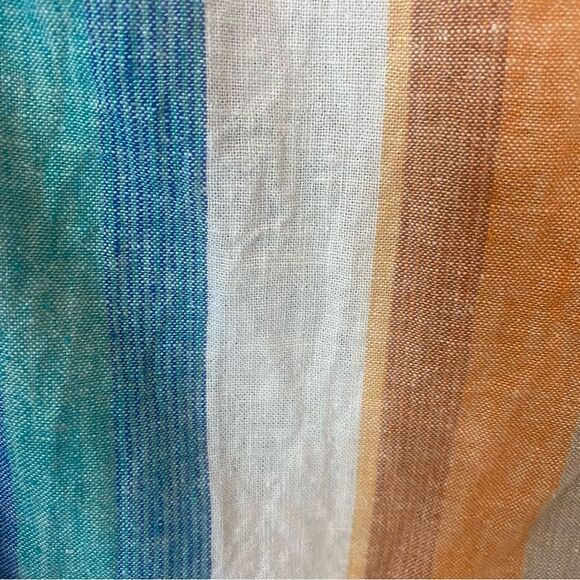 NY & Company Linen blend striped summer top size medium - Picture 7 of 9